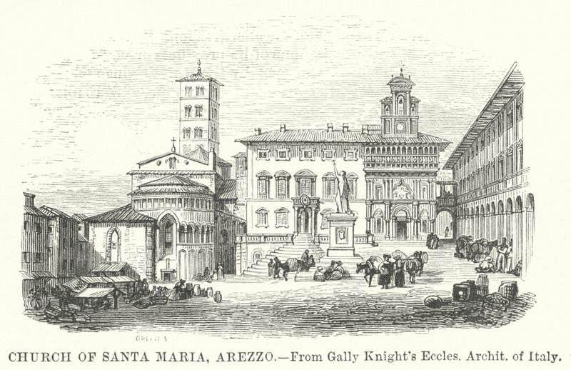 Église de Santa Maria, Arezzo (gravure) - English School