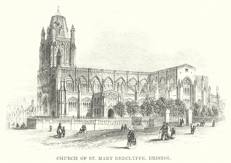 Église de St Mary Redclyffe, Bristol (gravure) - English School