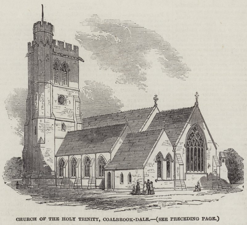 Église de la Sainte-Trinité, Coalbrook-Dale (gravure) - English School