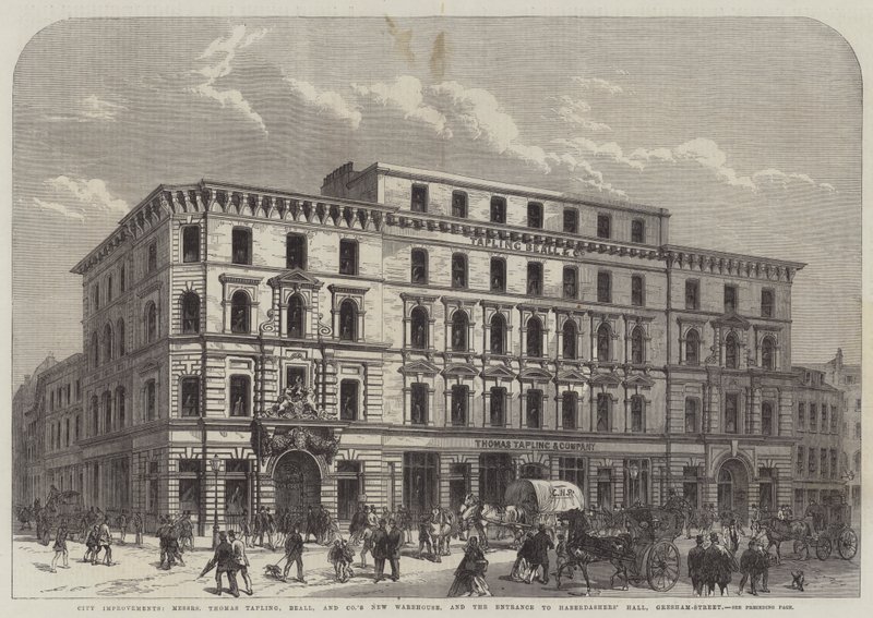 Améliorations de la ville, le nouveau entrepôt de Messers Thomas Tapling, Beall, et Company, et l