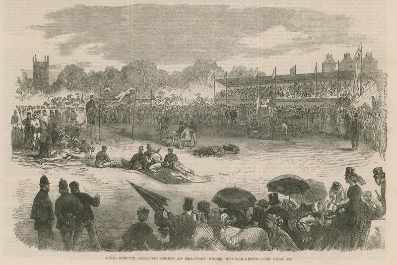 Sports athlétiques de la fonction publique à Beaufort House, Waltham Green - English School