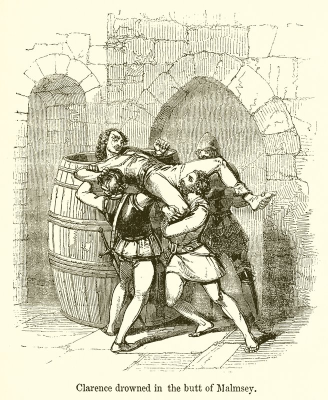Clarence noyé dans le tonneau de malvoisie - English School