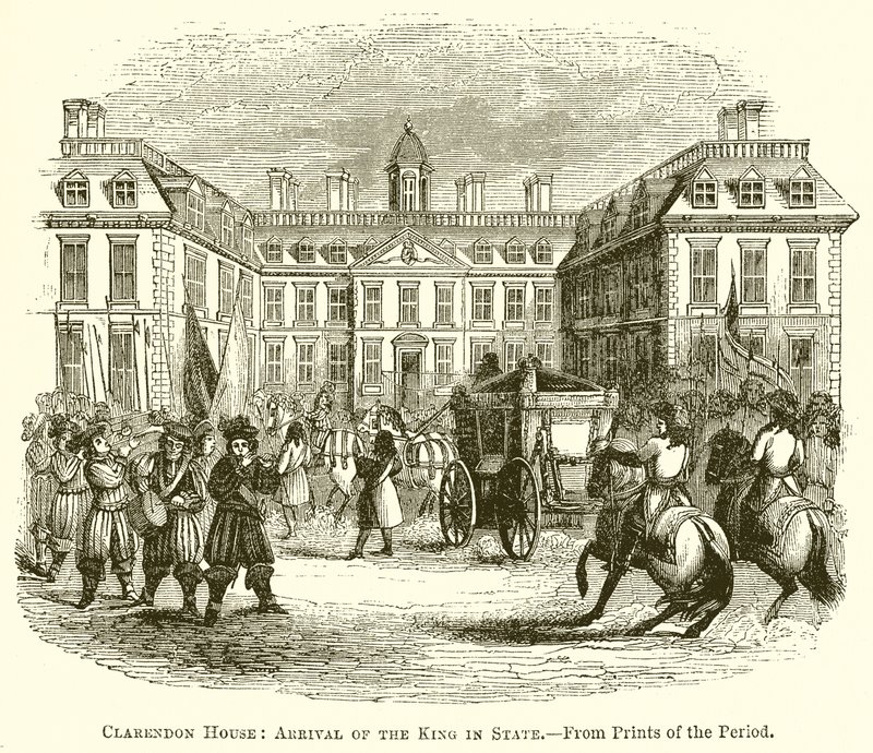 Maison Clarendon : arrivée du roi en état - English School