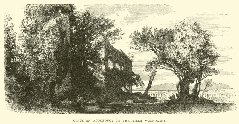 Aqueduc de Claude dans la Villa Wolkonsky - English School