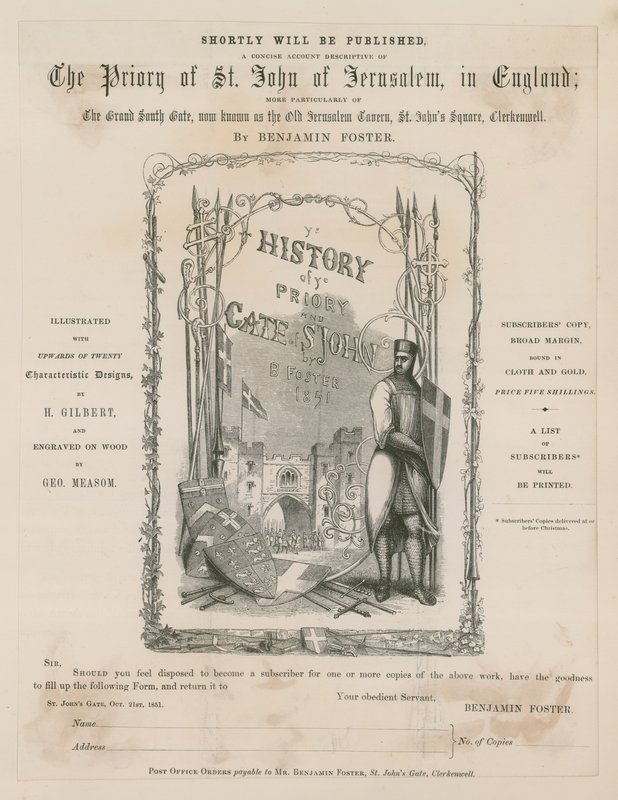 Clerkenwell, Porte Saint-Jean, Benjamin Foster - English School