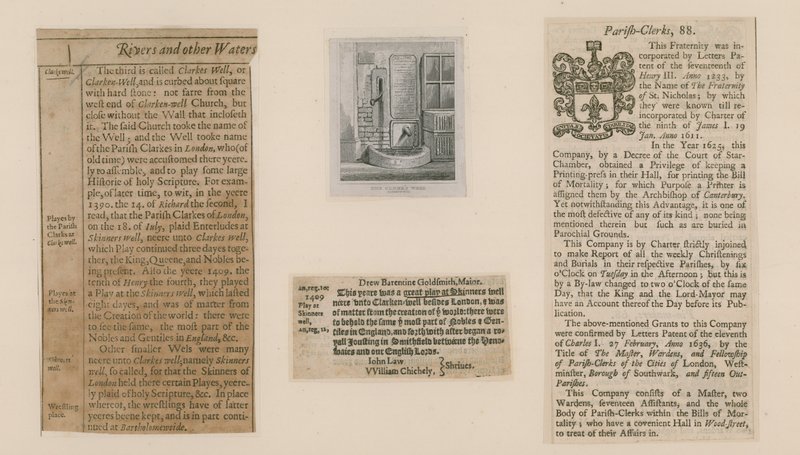 Puits des Clercs, Clerkenwell - English School