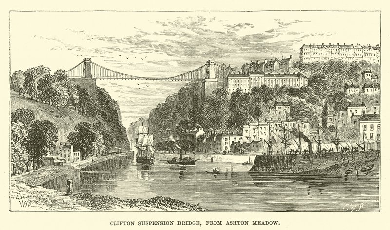 Pont suspendu de Clifton, depuis Ashton Meadow - English School