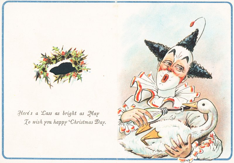 Clown nourrissant une oie au biberon - English School