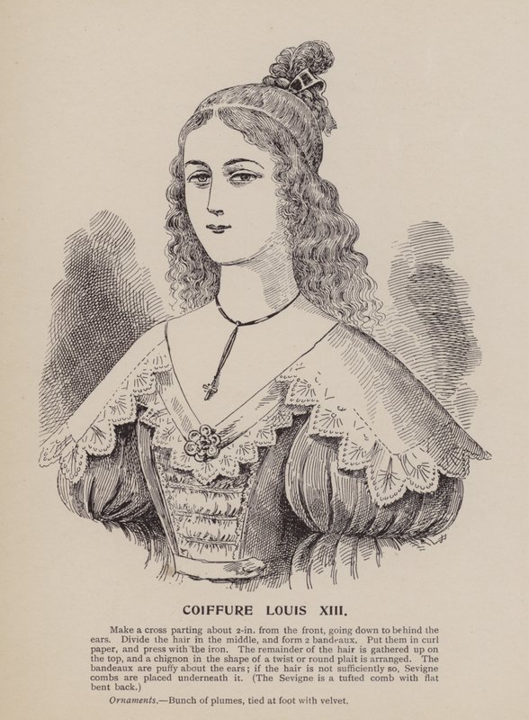 Coiffure Louis XIII (engraving) - English School