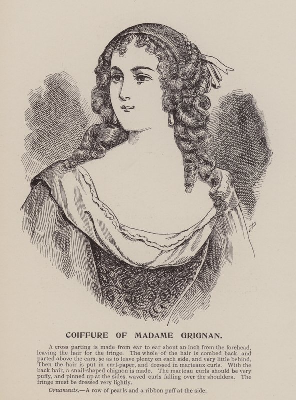 Coiffure de Madame Grignan (gravure) - English School