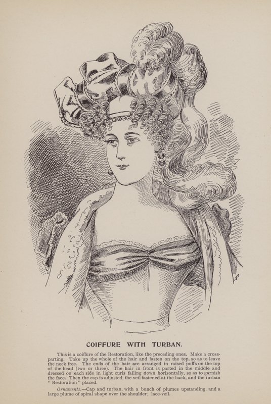 Coiffure avec turban (gravure) - English School
