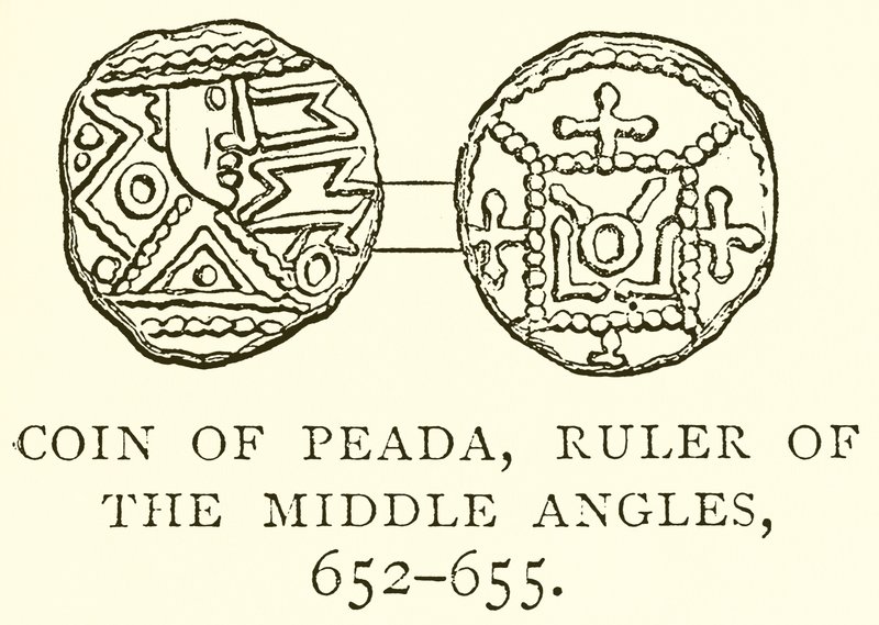 Pièce de monnaie de Peada, souverain des Angles du Milieu, 652-655 - English School