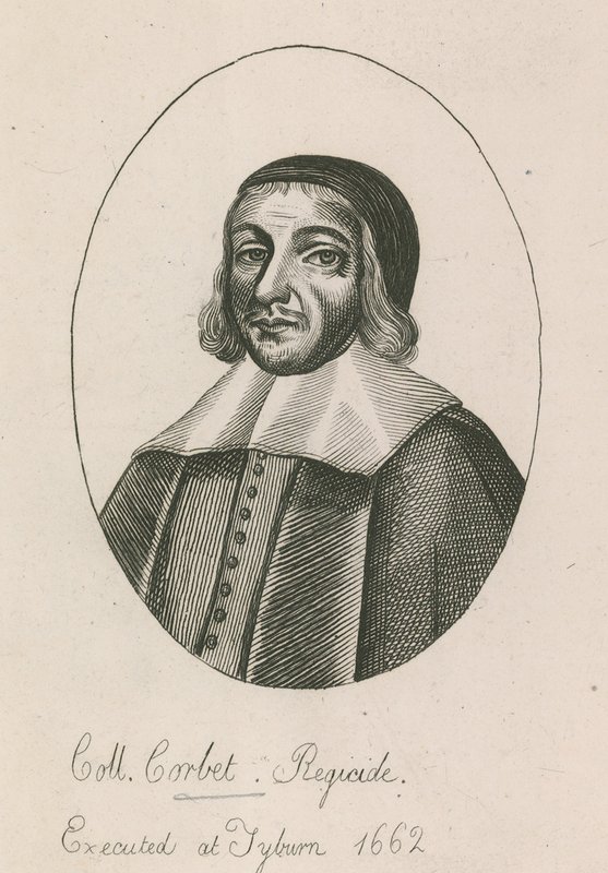 Coll Corbet, régicide, exécuté à Tyburn, 1662 - English School