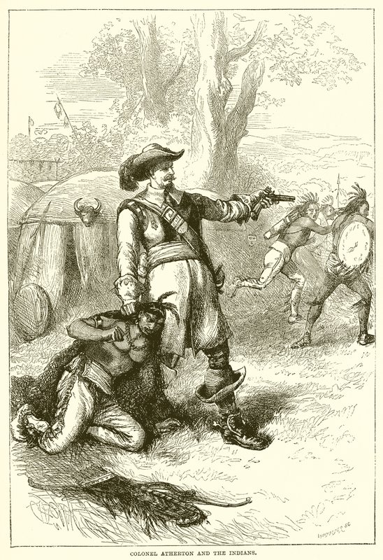Colonel Atherton et les Indiens - English School