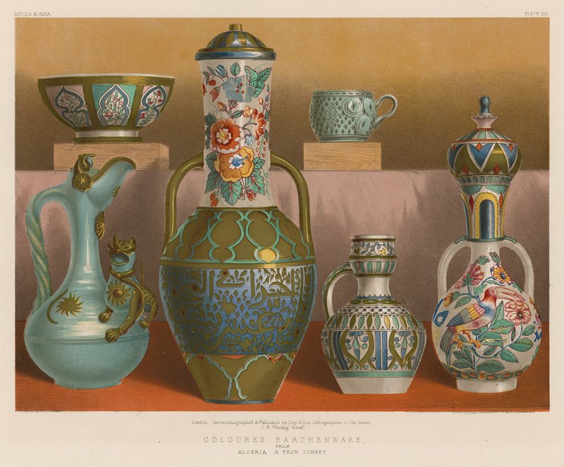 Faïence colorée d