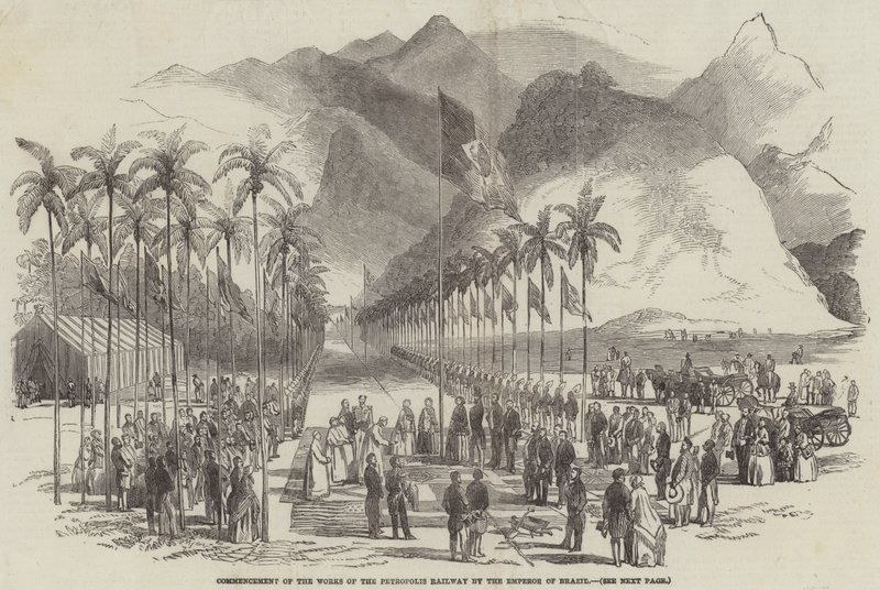 Commencement des travaux du chemin de fer de Petropolis par l