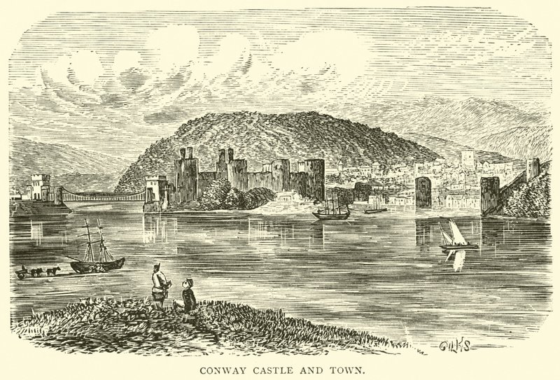 Château et ville de Conway - English School