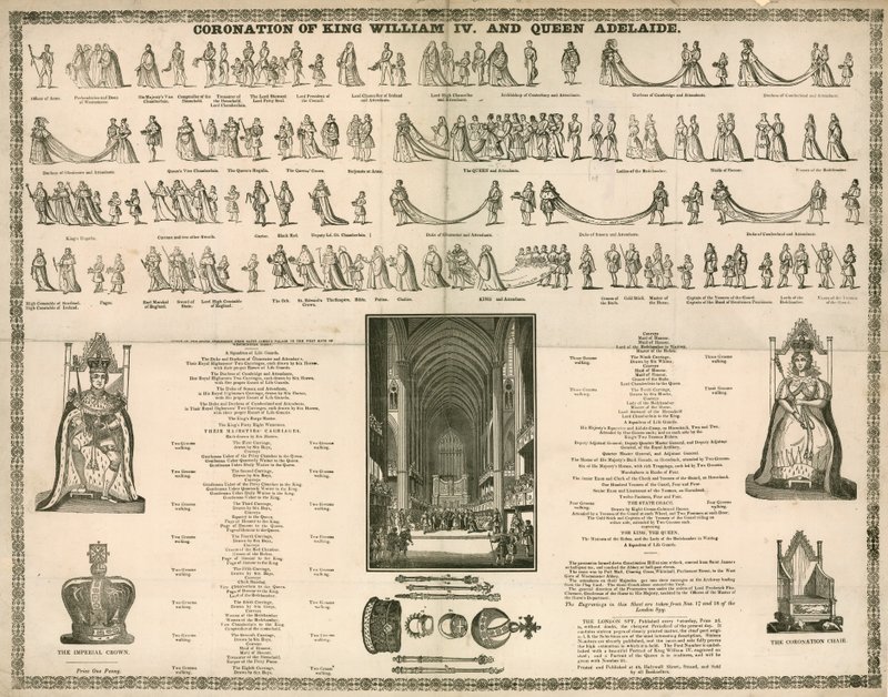 Couronnement du roi Guillaume IV et de la reine Adélaïde - English School