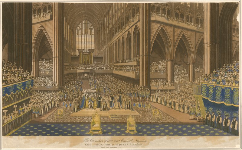 Couronnement du roi Guillaume IV et de la reine Adélaïde le 8 septembre 1831 - English School