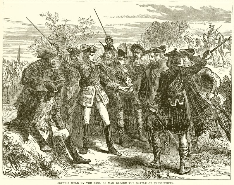 Conseil tenu par le comte de Mar avant la bataille de Sheriffmuir - English School