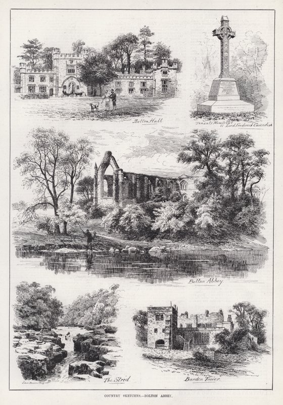 Croquis de campagne, Bolton Abbey - English School