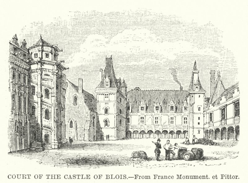 Cour du château de Blois (gravure) - English School
