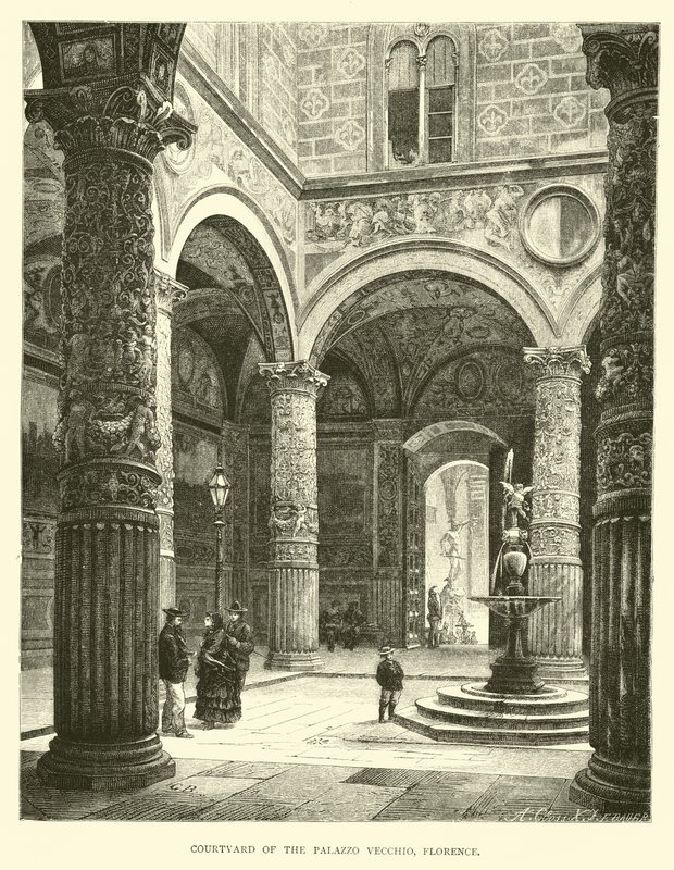Cour du Palazzo Vecchio, Florence - English School