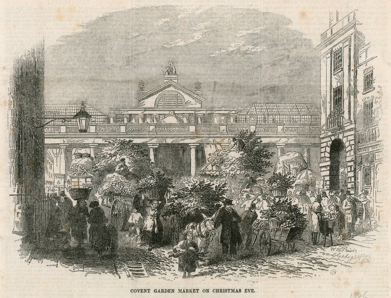 Marché de Covent Garden, Londres, la veille de Noël - English School