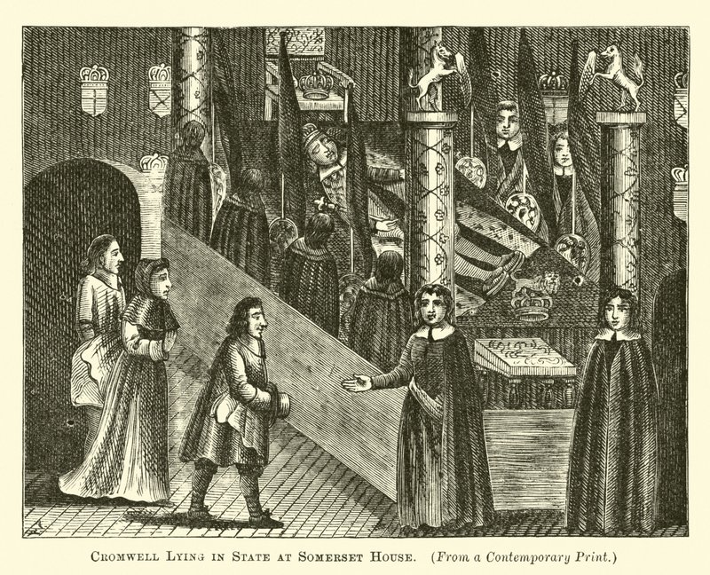 Cromwell Gisant en État à Somerset House - English School