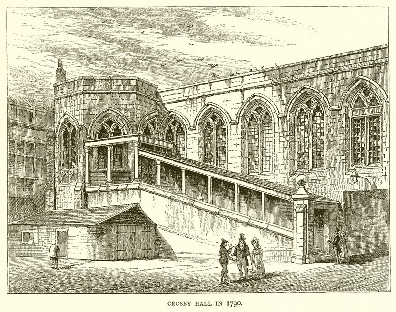 Crosby Hall en 1790 - English School