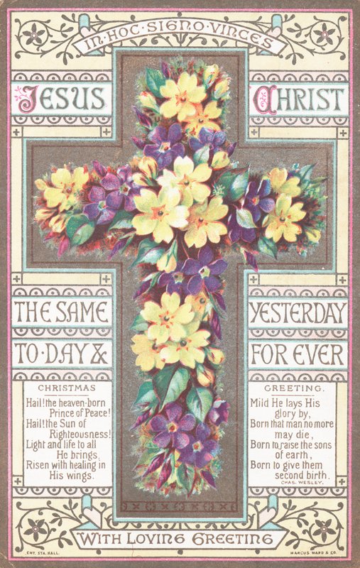 Croix avec des fleurs - English School