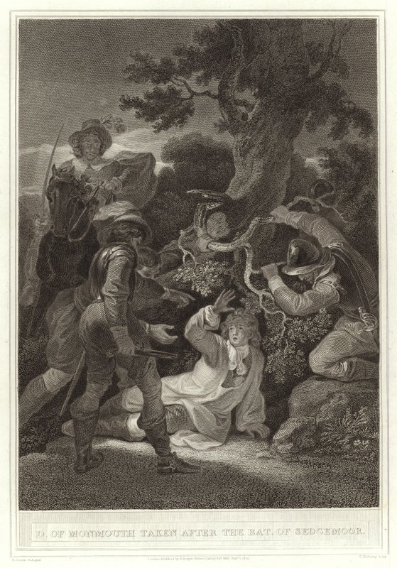D de Monmouth capturé après la bataille de Sedgemoor (gravure) - English School