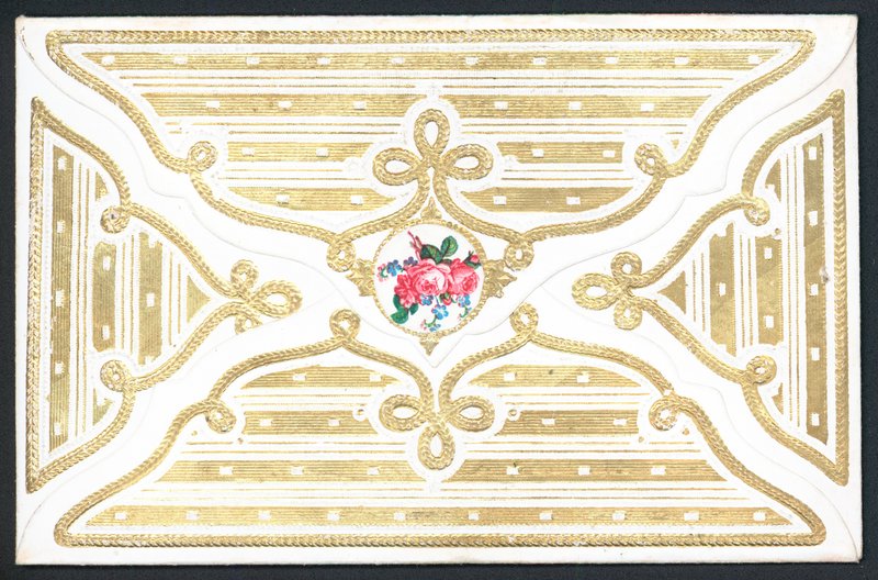 Roses roses délicates (enveloppe), carte - English School
