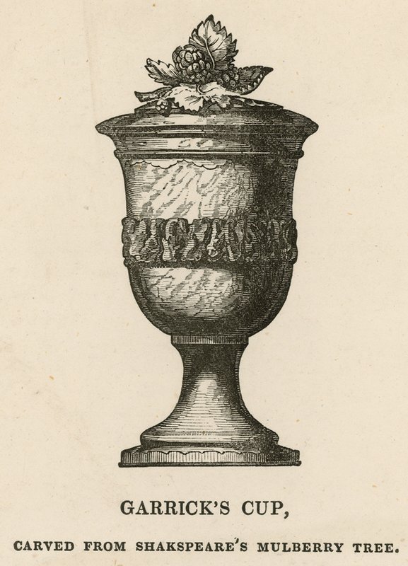 La coupe de David Garrick, sculptée dans le mûrier de William Shakespeare - English School