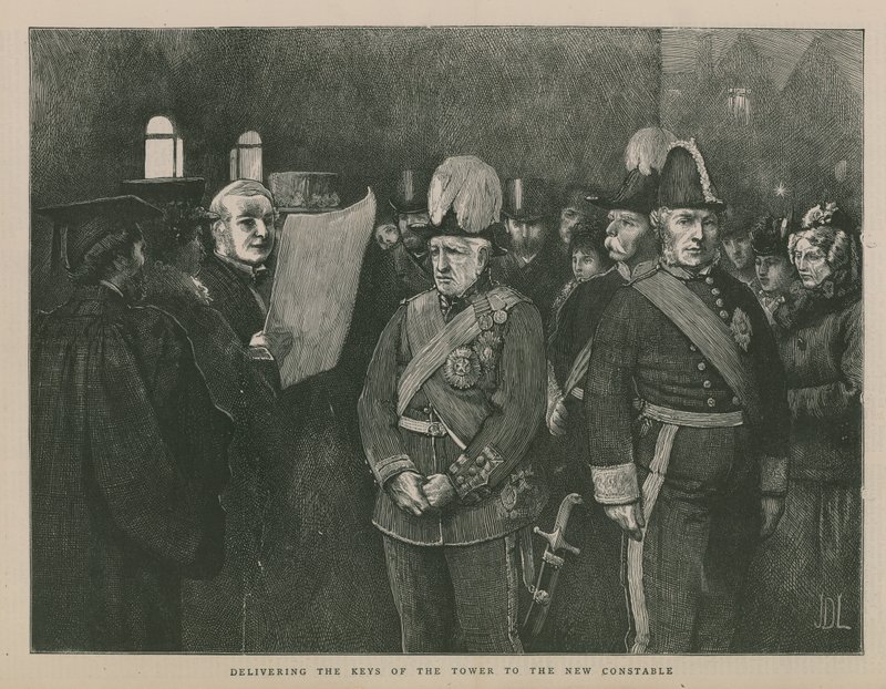 Remise des clés de la Tour au nouveau connétable - English School