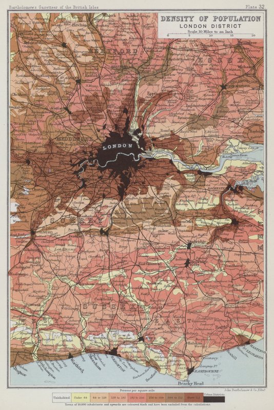 Densité de population, district de Londres - English School