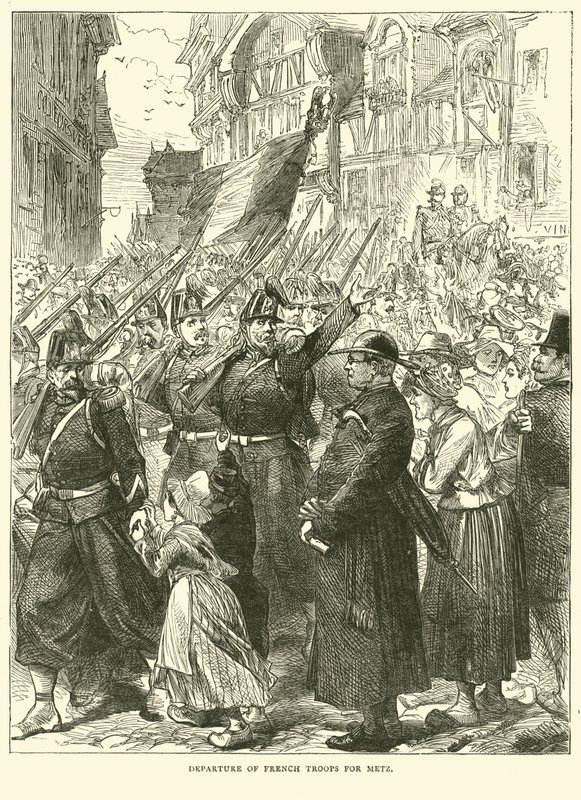Départ des troupes françaises pour Metz, août 1870 - English School