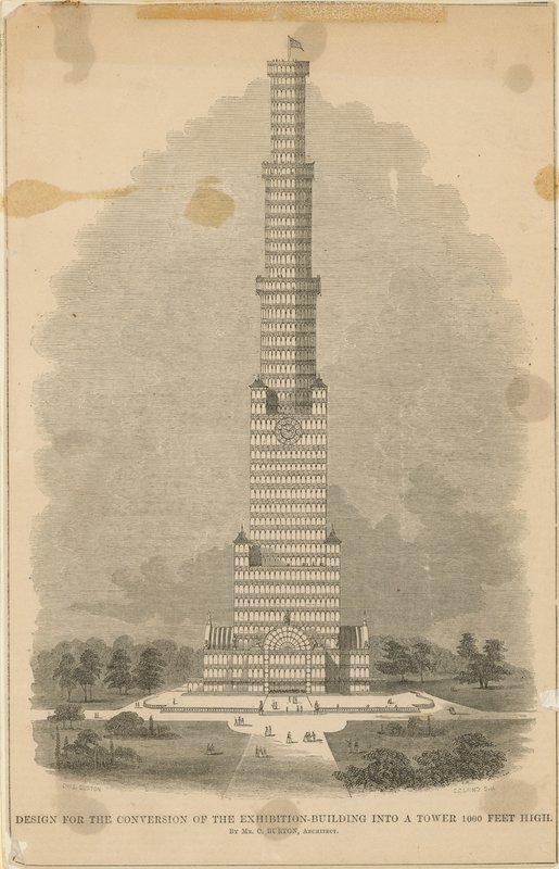 Conception de Charles Burton pour la conversion du Crystal Palace - English School