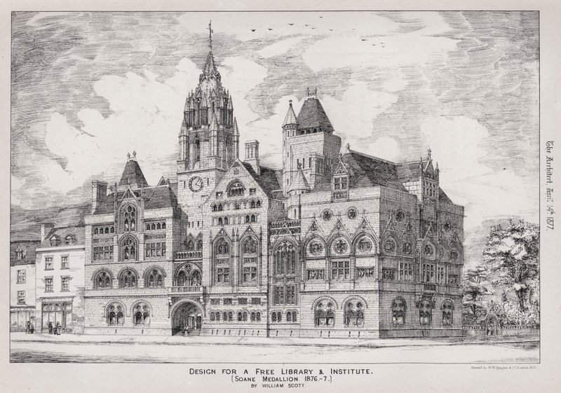 Conception pour une bibliothèque libre et un institut, Médaille Soane - English School