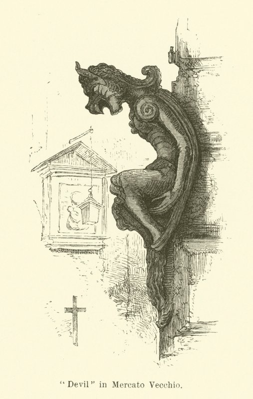 "Diable" au Mercato Vecchio (gravure) - English School