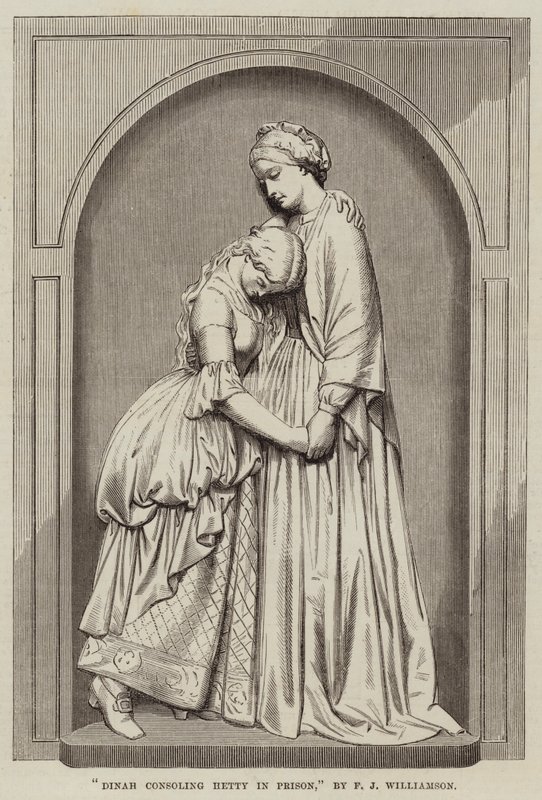 Dinah consolant Hetty en prison, par F J Williamson - English School