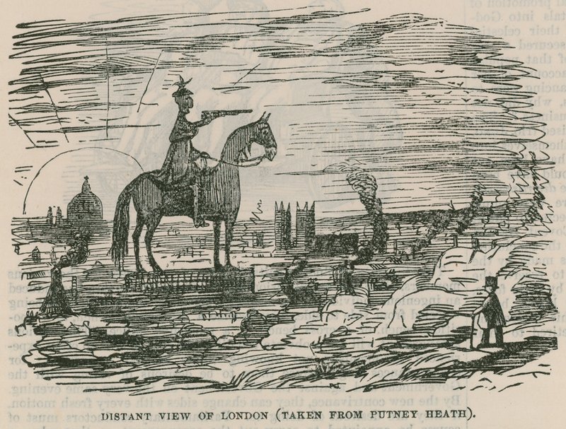 Vue lointaine de Londres (prise de Putney Heath) - English School