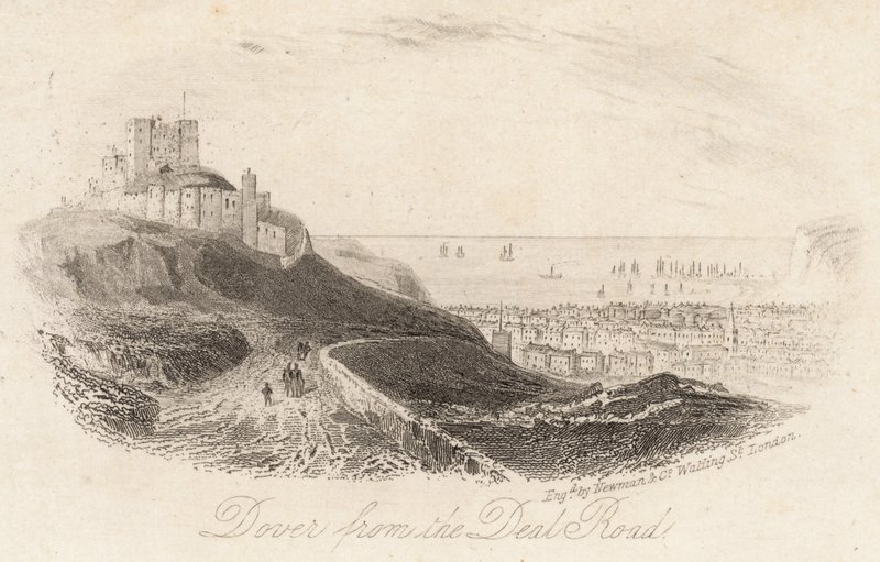 Douvres depuis la route de Deal - English School