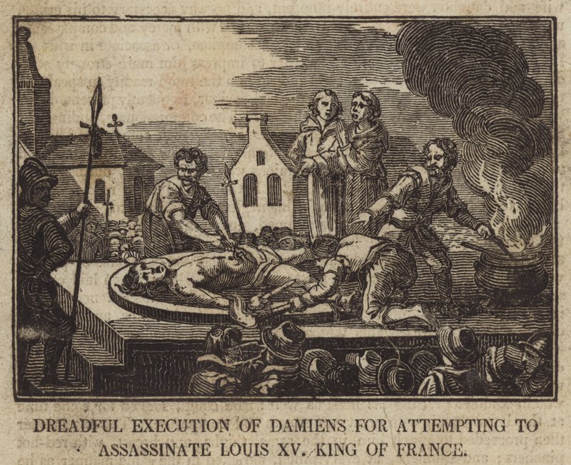 Exécution terrible de Damiens pour tentative d