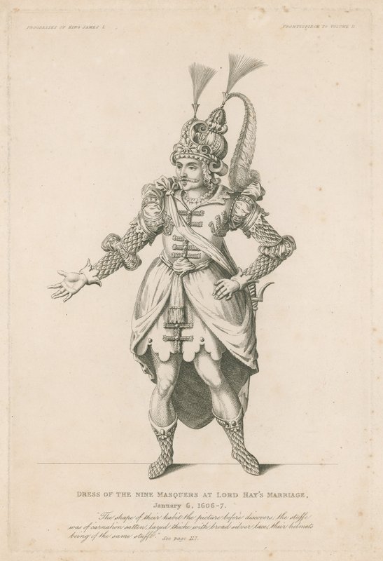 Costume de neuf masques au mariage de Lord Hays, 6 janvier 1606-7 - English School