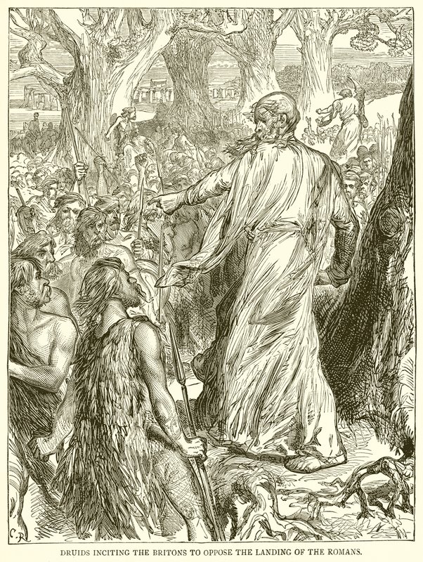 Druides incitant les Bretons à s