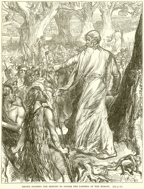 Druides incitant les Britons à s