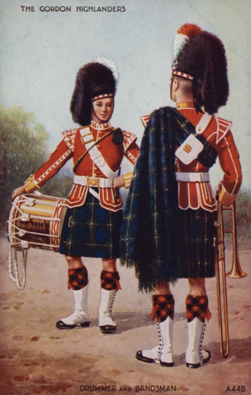 Tambour et musicien des Gordon Highlanders - English School