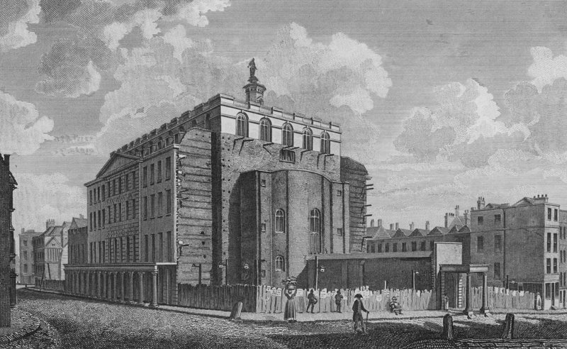 Théâtre de Drury Lane, Westminster, incendié en 1809 - English School