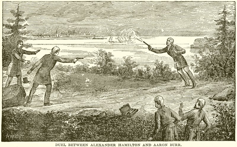Duel entre Alexander Hamilton et Aaron Burr - English School